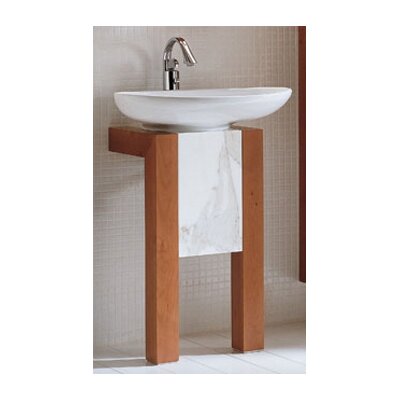 Kyomi Pedestal Bathroom Vessel Sink Set