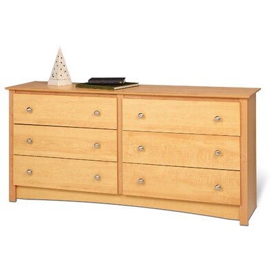 Maple Sonoma 6 Drawer Dresser