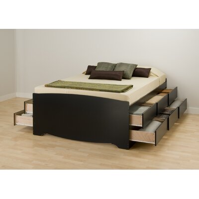   Metal Assembly Parts on Platform Storage Bed With Twelve Drawers In Black   Bbd 5612   Bbq