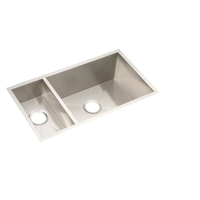 Elkay EFU321910 Avado Reversable Undermount Double Bowl Kitchen Sink