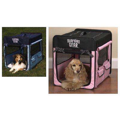 Guardian Gear Polka Dot Collapsible Crate S Blue dog crates