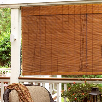 Radiance Imperial Matchstick Bamboo Roll-Up Blind with 6 Valance in Fruitwood