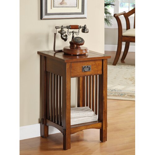   Valencia Mission Style One Drawer End Table in Antique Oak
