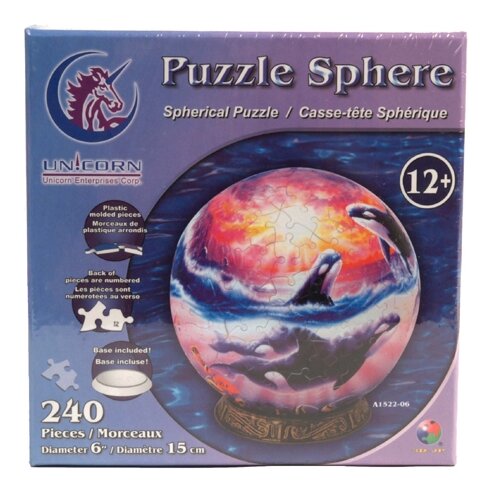 Puzzle Sphere Orca Sunset 240 Piece Jigsaw Puzzle