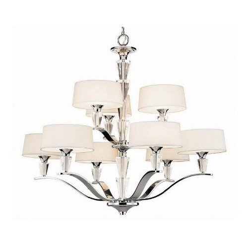TransGlobe Lighting 6 Light Chandelier with Crystal Shade