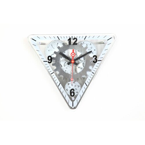  Clock 13 x 15 Moving Gear Wall Clock with Glass Cover   GCLS 77